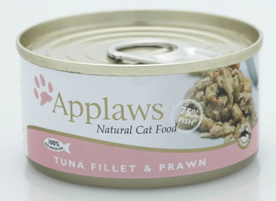 24 X Applaws Cat Can Tuna Fillet & Prawn 156g 1 24 X Applaws Cat Can Tuna Fillet & Prawn 156g