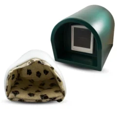 Mr Snugs KatDen Outdoor Cat Kennel/Shelter - Dark Green (Various Options) 33 Mr Snugs KatDen Outdoor Cat Kennel/Shelter - Dark Green (Various Options) -Almo naturer Shop 1231022046Kat Den GreenWith DoorWith MattressWith Liner