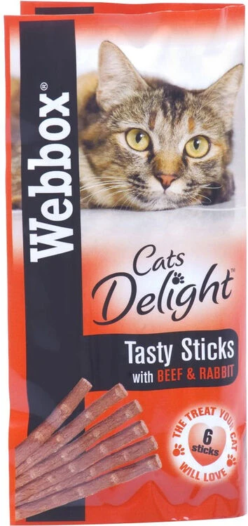 72 X Webbox Cat Sticks Beef & Rabbit Sticks 1 72 X Webbox Cat Sticks Beef & Rabbit Sticks