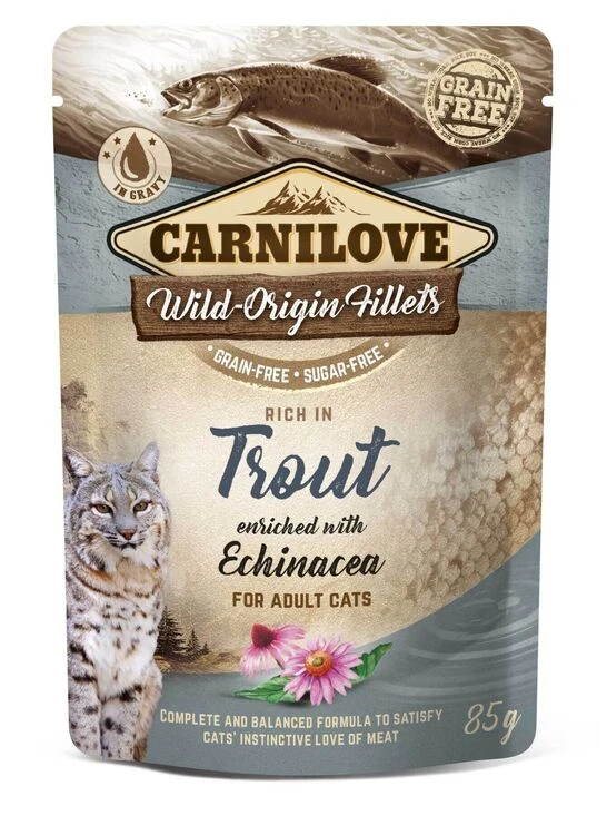 Carnilove Cat Pouch Trout With Echinacea 1 Carnilove Cat Pouch Trout With Echinacea