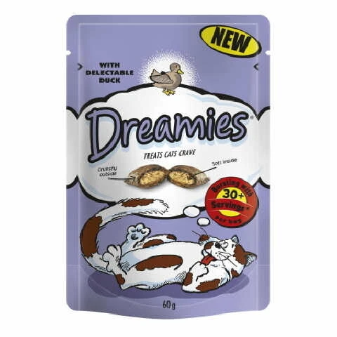 8 X Dreamies Duck Cat Treats 60g 1 8 X Dreamies Duck Cat Treats 60g