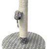 Rosewood Catwalk Scratchers Plush Dijon Catnip Scratcher Post - Grey & Cream