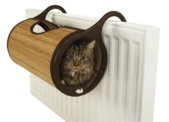 Rosewood Jolly Moggy Natural Bamboo Radiator Cat Bed Tunnel