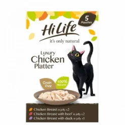HiLife Its Only Natural Cat Pouch Multipack Luxury Chicken Platter In Jelly