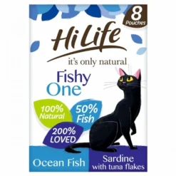 HiLife Its Only Natural Cat Pouch Multipack The Fishy One In Jelly