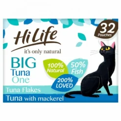 HiLife Its Only Natural Cat Pouch Multipack The Big Tuna One In Jelly 32x70g