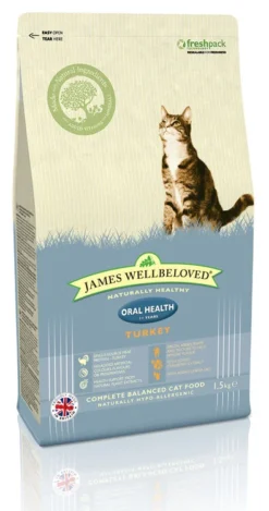 James Wellbeloved Oral Health Turkey Adult Cat Food