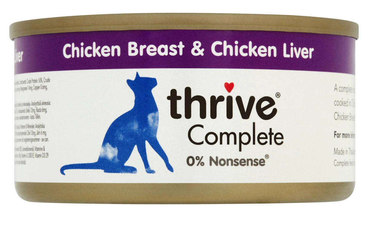 12 X Thrive Complete Adult Chicken Breast & Chicken Liver 75g 1 12 X Thrive Complete Adult Chicken Breast & Chicken Liver 75g