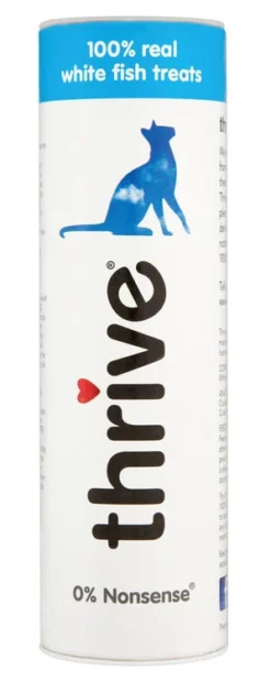 12 X Thrive Cat Treats 100% White Fish 15g