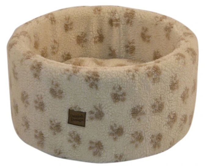 Danish Design Paw Print Cream Cat Cosy Bed 2 Danish Design Paw Print Cream Cat Cosy Bed - Image 2