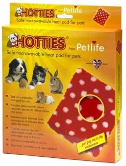 Petlife Hotties Microwavable Pet Warmer With Red & White Polka Dot Cover
