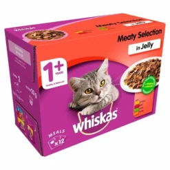 WHISKAS 1+ Cat Pouches Meaty Selection In Jelly