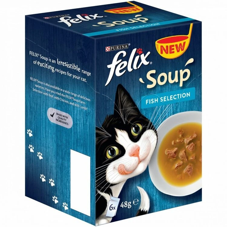 Felix Soup Fish Selection Wet Cat Food 1 Felix Soup Fish Selection Wet Cat Food