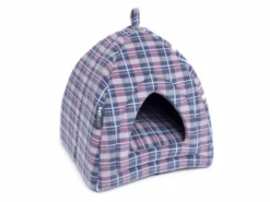 Petface Dove Grey Check Cat Igloo