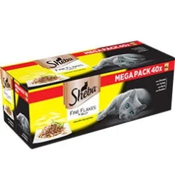 Sheba Pouch Fine Flakes Poultry Collection In Jelly 40 X 85g