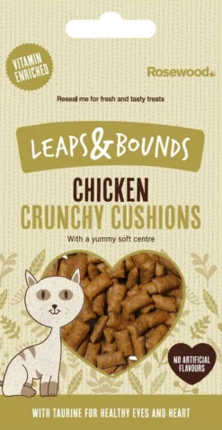 12 X Rosewood Leaps & Bounds Chicken Crunchy Cushions 60g