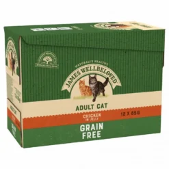 James Wellbeloved Adult Cat Grain Free Pouches Chicken In Jelly 12 X 85g
