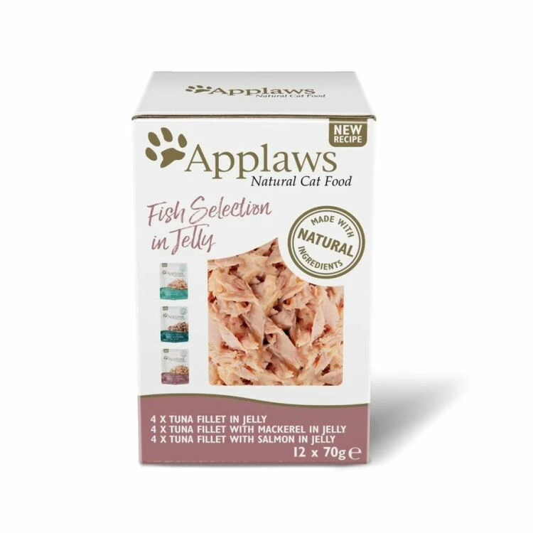 12 X Applaws Cat Pouch Fish Selection In Jelly 70g 1 12 X Applaws Cat Pouch Fish Selection In Jelly 70g