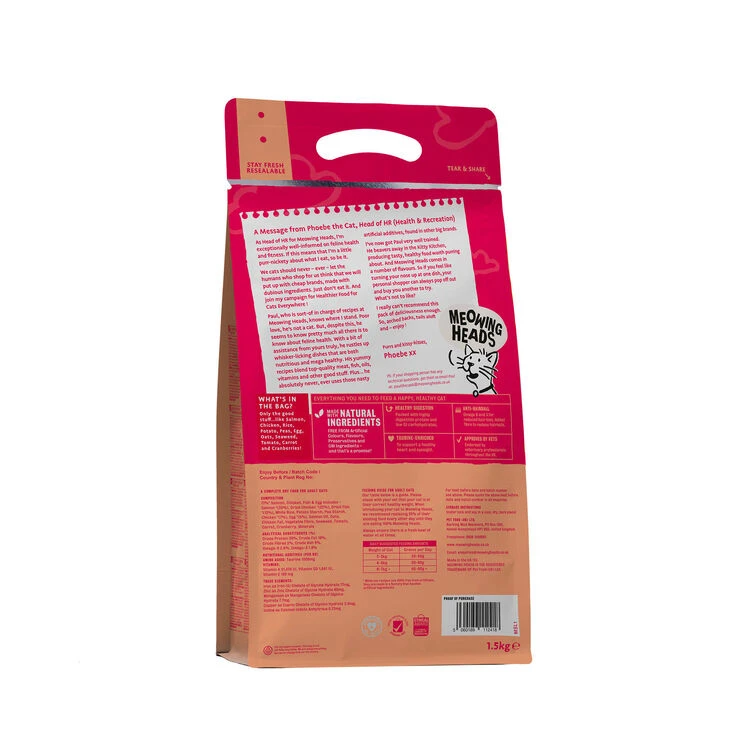 Meowing Heads So-fish-ticated Salmon Dry Cat Food 4 Meowing Heads So-fish-ticated Salmon Dry Cat Food - Image 4