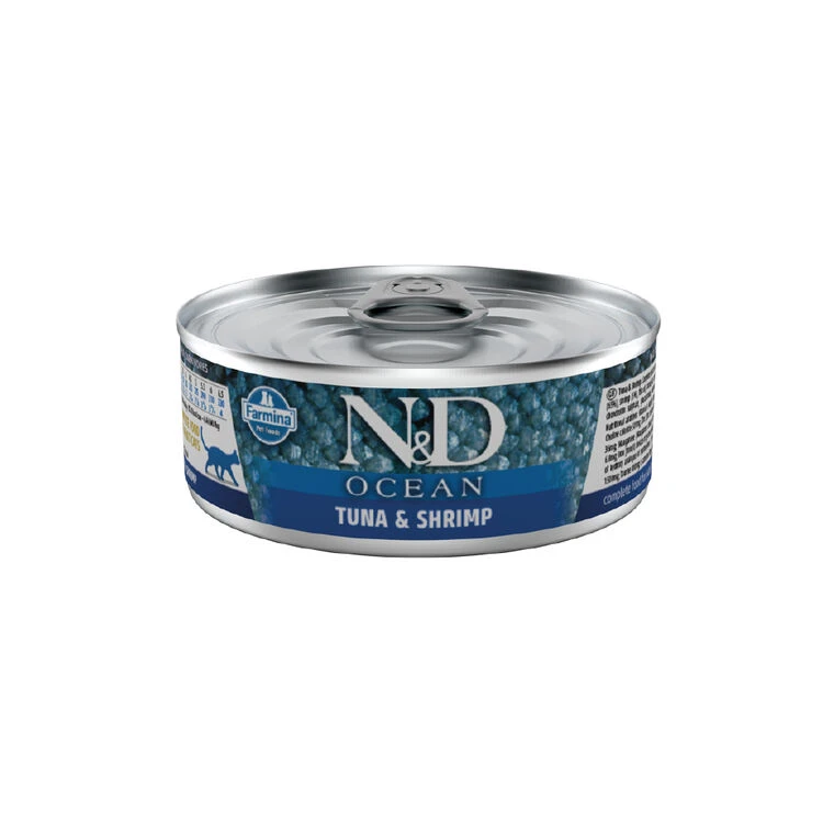 N&D Natural & Delicious Ocean Tuna & Shrimp Wet Cat Food 1 N&D Natural & Delicious Ocean Tuna & Shrimp Wet Cat Food