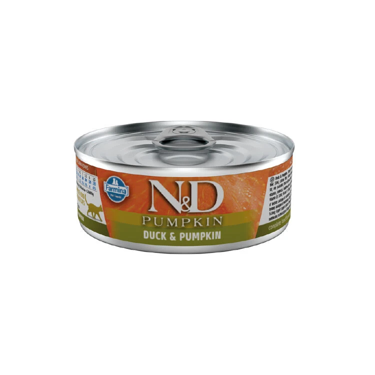 N&D Natural & Delicious Duck & Pumpkin Wet Cat Food 1 N&D Natural & Delicious Duck & Pumpkin Wet Cat Food