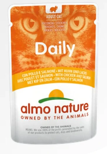 30 X Almo Nature Daily With Chicken And Salmon Cat Food 70g 1 30 X Almo Nature Daily With Chicken And Salmon Cat Food 70g