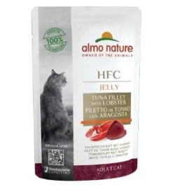 24 X Almo Nature HFC Jelly Tuna Fillet With Lobster Cat Food 55g