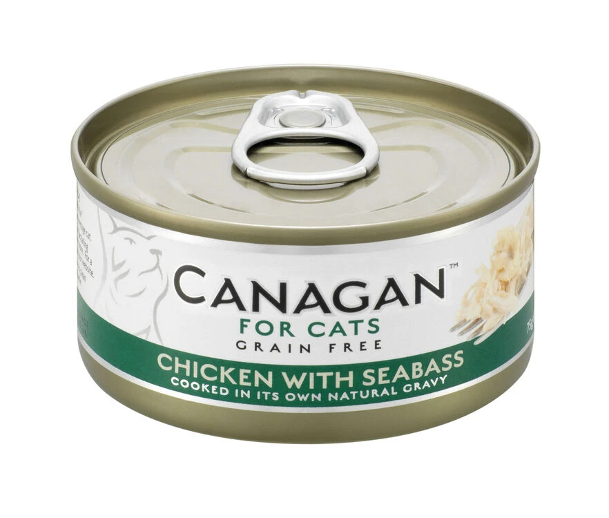 12 X 75g Canagan Chicken With Seabass Grain-Free Cat Food 1 12 X 75g Canagan Chicken With Seabass Grain-Free Cat Food