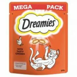 6 X Dreamies Cat Treats With Chicken Mega Pack 200g