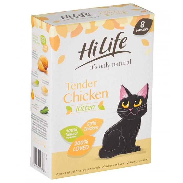 HiLife It's Only Natural Cat Pouch Kitten Tender Chicken 1 HiLife It's Only Natural Cat Pouch Kitten Tender Chicken