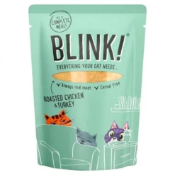 12 X Blink Roasted Chicken & Juicy Turkey Cat Food Pouch 85g