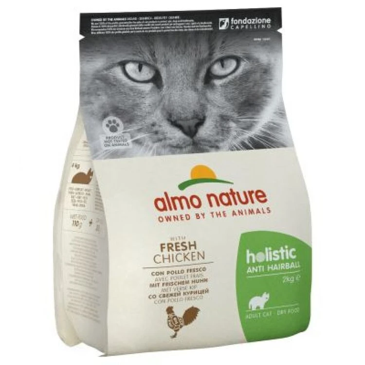 3 X Almo Nature Holistic Anti-Hairball With Fresh Chicken Cat Food 2kg 1 3 X Almo Nature Holistic Anti-Hairball With Fresh Chicken Cat Food 2kg