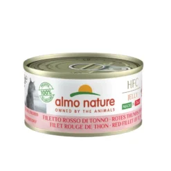 24 X 70g Almo Nature HFC Jelly Made In Italy Red Fillet Of Tuna Cat Food