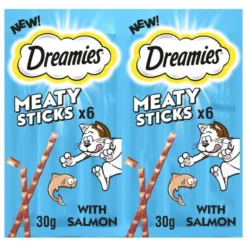 14 X Dreamies Meaty Sticks With Salmon 30g