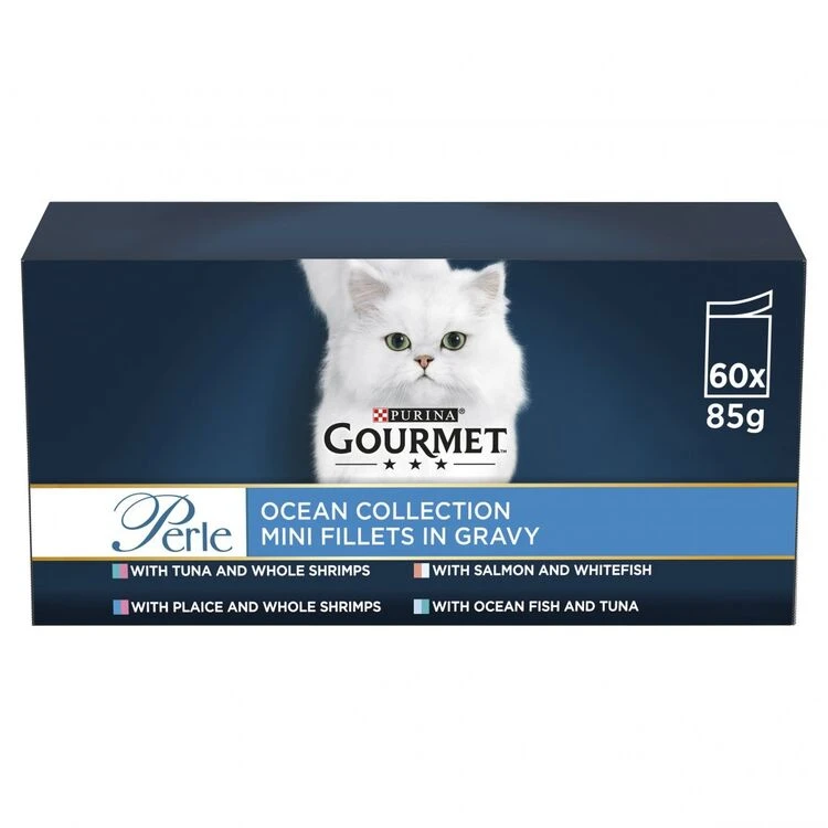 60 X Gourmet Perle Cat Food Ocean Collection 85g 1 60 X Gourmet Perle Cat Food Ocean Collection 85g