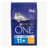 4 X Purina One Senior 11+ Cat Food Chicken And Wholegrain 3kg