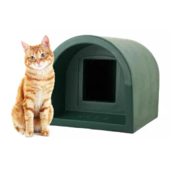 Katden Outdoor Cat Kennel - Dark Green EX DISPLAY