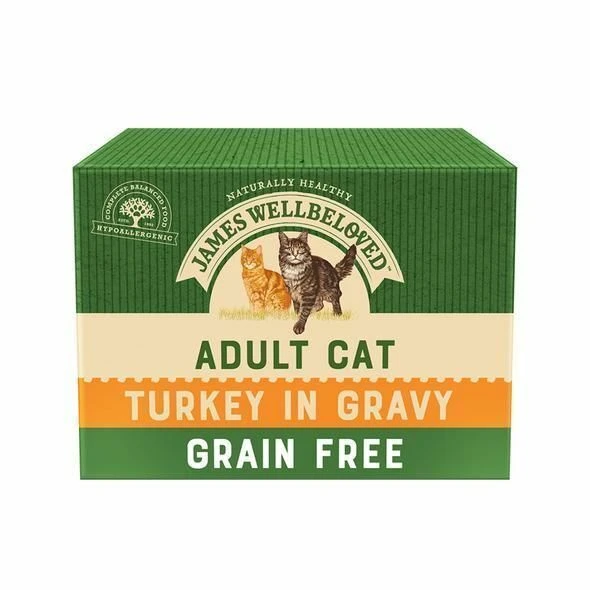 James Wellbeloved Grain Free Turkey Adult Wet Cat Food - 12 X 85g 1 James Wellbeloved Grain Free Turkey Adult Wet Cat Food - 12 X 85g