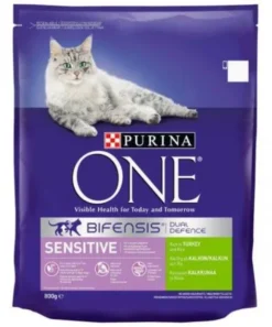 Purina One Sensitive Dry Cat Food With Turkey And Rice 2.8kg