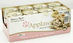 24 X Applaws Tuna Fillet And Prawn Cat Food 70g