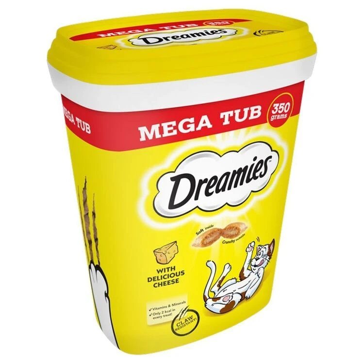 Dreamies Cat Treats With Cheese Mega Tub 1 Dreamies Cat Treats With Cheese Mega Tub